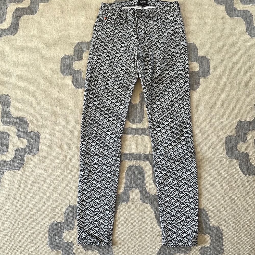 Hudson Shell Printed High-Waisted Skinny Jeans